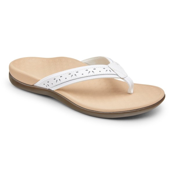 Vionic Sandals Ireland - Casandra Toe Post Sandal White - Womens Shoes In Store | XCGLO-5632